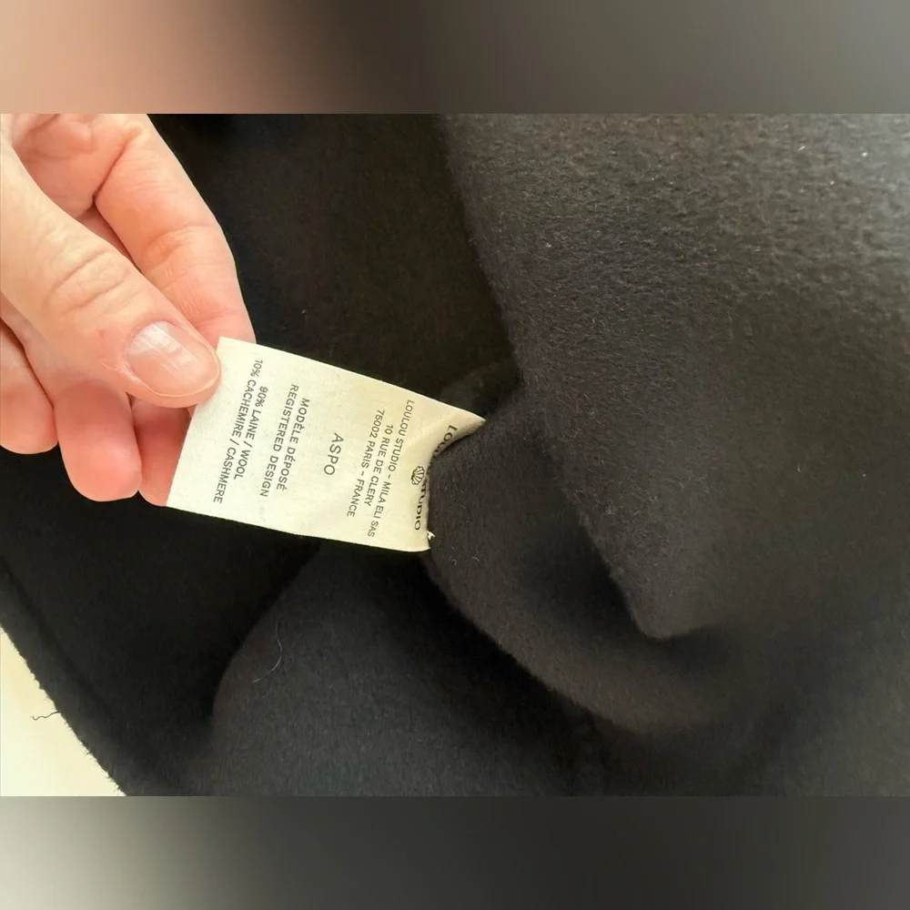 Loulou Studio Black Wool Cashmere Aspo Jacket